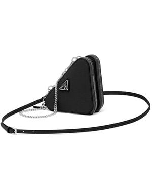 Prada Bandolera Triangle mini - Blanco