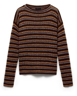 Prada Jersey De Lana Shetland Con Cuello Barco, Hombre, Talla - Marrón