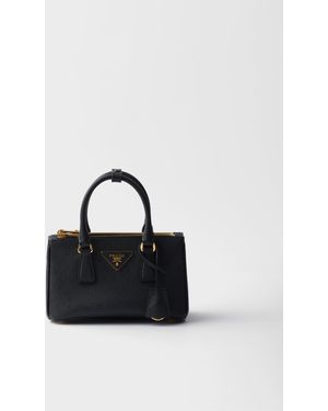 Prada Mini Sac En Cuir Saffiano Galleria - Noir