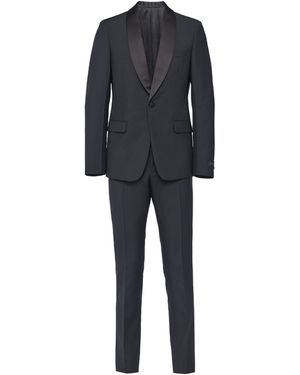 Prada Esmoquin De Cruzado Simple De Lana Y Mohair, Hombre, Talla - Azul