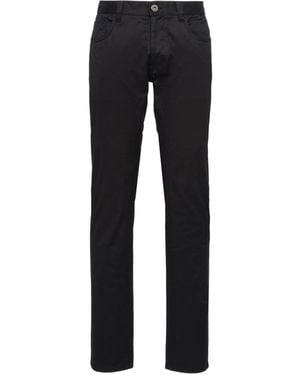 Prada Stretch Drill Five-pocket Trousers - Black