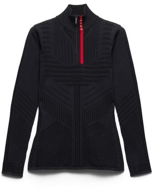 Prada Jersey De Cuello Alto En Re-Nylon, Mujer, Talla - Azul