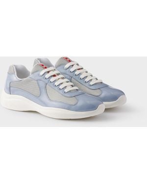 Prada Sneakers America's Cup Mit Lackleder - Blau