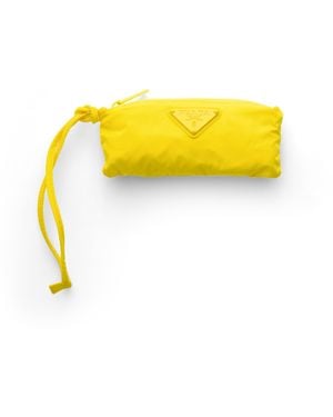Prada Pouch Plegable De Re-Nylon - Amarillo