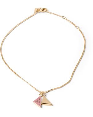 Prada Collar De Metal Esmaltado, Mujer - Metálico
