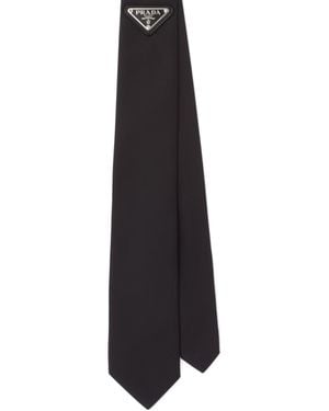 Prada Corbata En Gabardina De Re-Nylon, Hombre, Talla - Negro