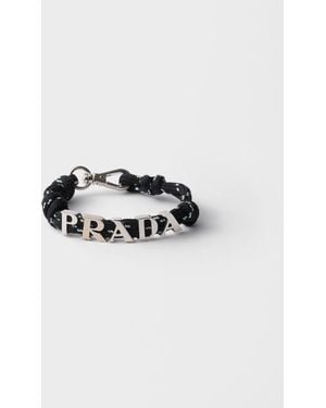 Prada Bracelet En Corde - Noir