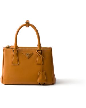 Prada Bolso Galleria De Piel Pequeño, Mujer - Metálico