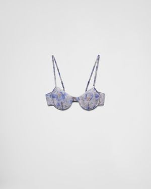 Prada Top Stampato - Blu