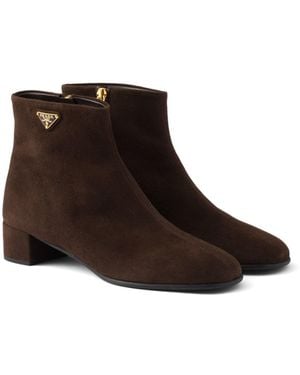 Prada Botines De Ante, Mujer, Talla - Marrón