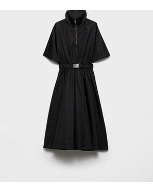 ワンピース PRADA BLACK JERSEY DRESS Black Short-sleeved Re-Nylon midi-dress | PRADA