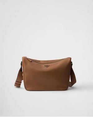 Prada Schultertasche Aus Leder - Braun