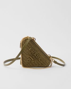 Prada Mini Pouch Triangolo - Verde