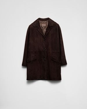 Prada Suede Coat - Brown