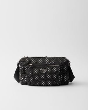 Prada Re-Nylon Bag With Studs - Black