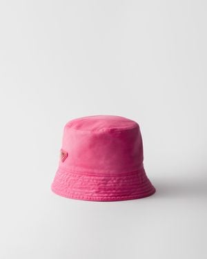 Prada Fischerhut Aus Baumwolle - Pink