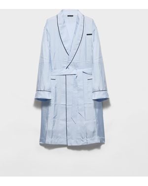Prada Bademantel Aus Seide - Blau