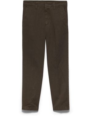 Prada Pantalones De Algodón Teñidos En Prenda, Hombre, Talla - Marrón