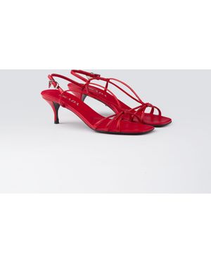 Prada Sandali Con Tacco - Rosso
