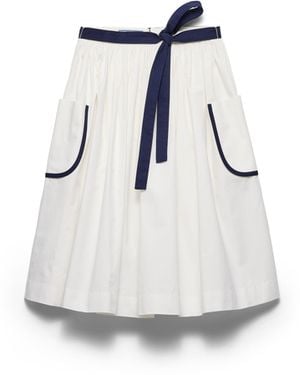 Prada Falda De Toile Efecto Abultada, Mujer, Talla - Blanco