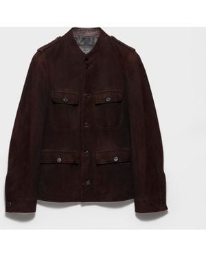 Prada Suede Jacket - Brown
