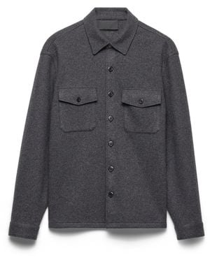Prada Camisa De Mezcla De Lana, Hombre, Talla - Gris