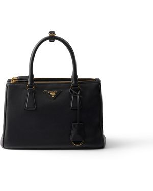 Prada Bolso Mediano Galleria De Piel, Mujer - Negro
