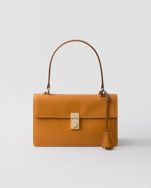 Prada Borsa A Spalla Soft Sound Medium - Giallo