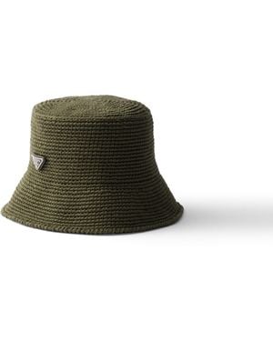 Prada Sombrero De Pescador De Croché, Hombre, Talla - Verde