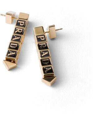 Prada Pendientes De Metal, Mujer - Blanco