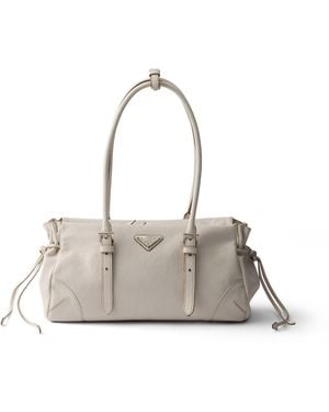 Prada Bolso Tote Karin Mediano De Piel Estilo Antique, Mujer - Neutro