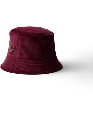 Prada Sombrero De Pescador Liso - Rojo