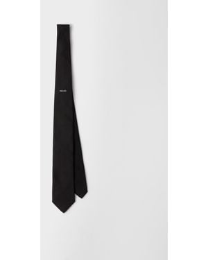 Prada Silk Tie - White