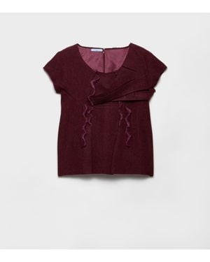 Prada Top Aus Shetlandwolle - Rot