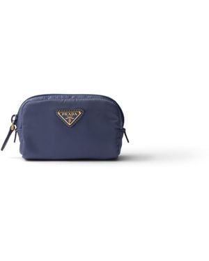 Prada Pouch Micro De Re-Nylon, Mujer - Azul