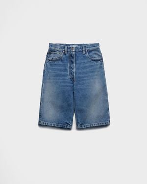 Prada Denim Bermudas - Blue