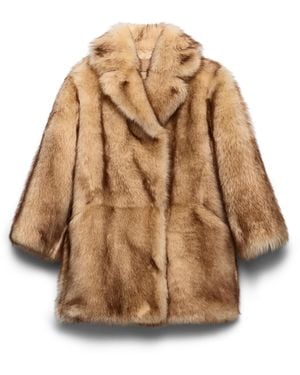 Prada Chaquetón De Borreguillo, Mujer, Talla - Neutro