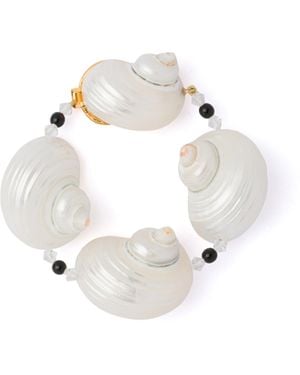 Prada Bracciale In Argento Con Conchiglie - Multicolore