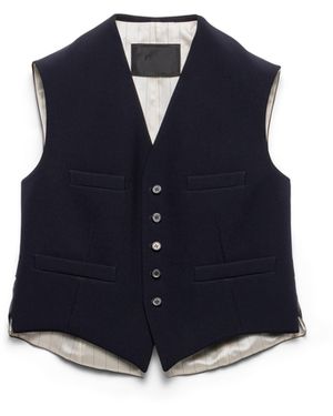 Prada Chaleco con cinco botones - Azul