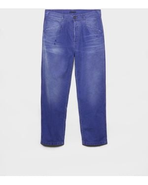 Prada Hose Aus Baumwoll-Twill - Blau