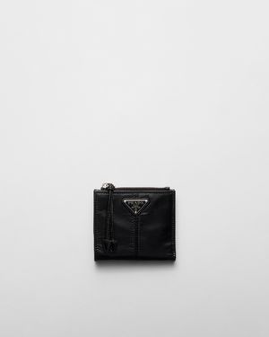 Prada Kleine Geldbörse Aus Leder - Schwarz