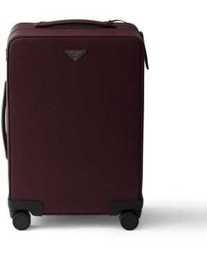 Prada Trolley De Piel Saffiano - Morado