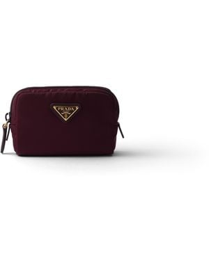 Prada Pouch Micro De Re-Nylon, Mujer - Morado