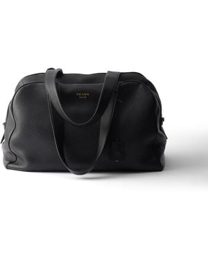 Prada Bolsa De Viaje En Piel - Negro
