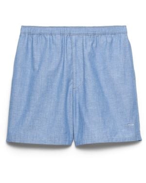 Prada Bermudas De Cambray, Hombre, Talla - Azul