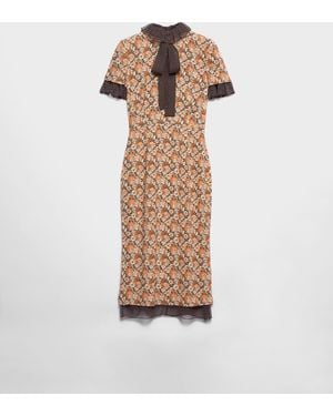 Prada Floral Print Dress - Natural