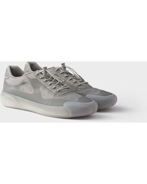 Prada Technical Fabric Trainers - White