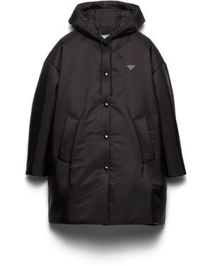 Prada Chubasquero De Re-Nylon Ligero, Mujer, Talla - Negro