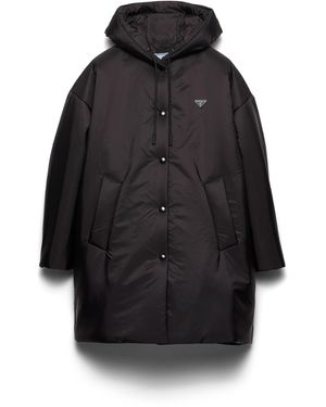Prada Chubasquero De Re-Nylon Ligero, Mujer, Talla - Negro
