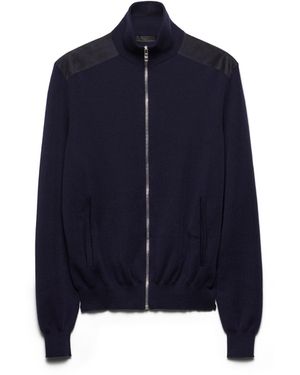 Prada Cárdigan Con Cremallera - Azul
